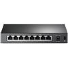 TP-Link SWITCH TP-LINK TL-SF1008P 8P LAN POE 10/100Mbps RJ45 ports including 4 PoE ports CASE ACCIAIO