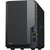 SYNOLOGY NAS TOWER 2BAY 2.5/3.5 HDD SATA CPU Realtek RTD1619B + 2Gb Ram DDR4 + 1x Gigabit + x3 USB