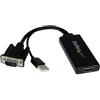 STARTECH Adattatore Convertitore VGA a HDMI con Audio via USB - Cavo Convertitore Portatile VGA a HDMI - 1080p