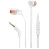 JBL Cuffie JBL Tune 110 Microfono - Mani liberi - Controllo del cavo - Cavo piatto da 1,11 m - colore bianco