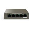 Tenda Technology Inc Switch Desktop 5 Porte 10/100/1000 con 4 Porte PoE TEG1105P
