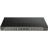 D-Link DGS-1250-52XMP switch di rete Gestito L3 Supporto Power over Ethernet [PoE] Nero (48-port Gigabit Smart Managed Switch w