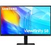 Samsung S80D Monitor PC 686 cm 27 3840 x 2160 Pixel 4K Ultra HD LCD Nero (Samsung ViewFinity S8 S27D800EAU skrm)