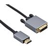 Helos Cavo di collegamento Helos, spina HDMI/spina DVI, PREMIUM 4K, 2,0 m, nero