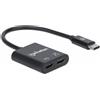 Manhattan 153348 cavo per cellulare Nero 0,112 m (USB-C TO USB-C/USB-C AUDIO M/F- - -480MBPS [USB 2.0] CABLE 11CM)