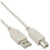 InLine Cavo USB 2.0 - da A a B - beige - 0,5 m