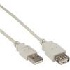 InLine Prolunga USB 2.0 - maschio - femmina - tipo A - beige-grigio - 3m