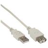 InLine Prolunga USB 2.0 - maschio - femmina - tipo A - beige-grigio - 1m