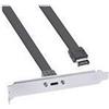 InLine Staffa per slot PCI - Pannello frontale da USB-C a USB 3.2 Chiave-A interna - 0,5 m