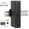 Delock Hub industriale esterno 4 x USB 3.0 Tipo-A con protezione ESD da 15 kV