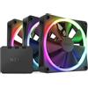 NZXT F120 RGB Triple Pack Case per computer Ventilatore 12 cm Nero 3 pz (NZXT x3 F120 RGB 120mm Fan & RGB Lighting Controller P