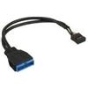 InLine Cavo adattatore USB 2.0 a 3.0 int. - Scheda madre USB 2.0-USB 3.0 int. - 0,15 m