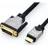 Roline Secomp Roline - Cavo video - Dual Link - HDMI / DVI - DVI -D (M) a HDMI (M) - 2,0m - schermato - Supporto nero / argento - 4K S