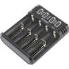 Voltcraft BC4 Round Cell Charger Liion, Nimh Mignon (AA), Micro (AAA), Baby (C), Sub-C, 10440, 16340, CR-123A, 17335, 17500, 17