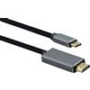 Helos Cavo di collegamento Helos, USB 3.1 Type-C/HDMI St., PREMIUM, 1,8 m, nero