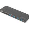 DIGITUS Switch KVM, 4 porte, 4K60Hz, 4 x DP in, 1 x DP/HDMI out
