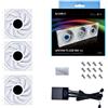 Lian Li UNI FAN TL LCD 120mm Triple Pack - White