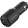 BELKIN BOOST CHARGE 42W - 30W USB-C PD PPS + 12W USB-A CAR CHARGER