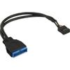 InLine Cavo adattatore USB 2.0 a 3.0 int. - Scheda madre USB 2.0-USB 3.0 int. - 0,30 m