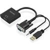 AISENS A115-0872 cavo e adattatore video 02 m HDMI tipo A (Standard) VGA (D-Sub) 3.5mm USB Type-A Nero