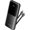 Vention Power Bank 10.000mAh - Interfacce USB multiple - Ricarica rapida - Uscita totale 3A - Colore Nero