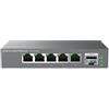 Grandstream GWN7700M - Unmanaged 2.5G Multi-Gigabit Network Switch, 5x 2,5GbE RJ45, 1x SFP+, metal case, 12V/1A PSU