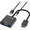 Techly Cavo Convertitore Adattatore da HDMI a VGA con Micro USB e Audio (IDATA HDMI-VGA2AU)