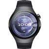 Huawei WATCH 5 (46 mm), cassa in acciaio inox 316L e cinturino nero. Compatibile con iOS e Android e chiamate E-sim