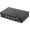 StarTech.com Switch KVM DisplayPort a 4 porte - 4K 60Hz Schermo singolo USB UHD DP 1.2 doppia porta Hub 2.0 integrato e audio D
