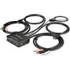 StarTech.com Switch KVM HDMI a 2 porte 4K 60Hz - compatto doppia porta UHD/Ultra HD USB con cavi da 4 piedi integrati e audio A