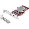 StarTech.com Scheda PCIe USB-C a 4 Porte, USB 3.2 10Gbps, Scheda di Espansione PCI Express USB Type-C con 4 Controller USB Indi