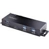 StarTech.com Hub USB a 7 porte industriale da 10 Gbps con alimentatore, in metallo, montabile, 5 porte USB-A e 2 porte USB-C do