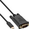 Inline - cavo video - USB -C (M) a HD -15 (VGA) (M) - USB 3.1 Gen 1 / Thunderbolt 3 / DisplayPort 1.2 - 2.0m - Black (64142)