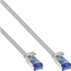 InLine Patch cable flat U/FTP Cat.6A TPE senza alogeni grigio 20m