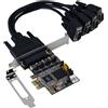 EXSYS EX-44384 scheda di interfaccia e adattatore Interno VGA (IO Exsys PCIe 4x Seriell DB9 [EX-44384] inkl. LP)