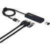 StarTech.com Hub USB-A a 4 Porte, Alimentato da BUS, Mini Hub USB 5Gbps per Laptop/Descktop con 4 Porte USB-A e Cavo Integrato