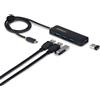 StarTech.com Hub USB-C a 4 Porte, Alimentato da BUS, Mini Hub USB 5Gbps per Laptop/Descktop con 4 Porte USB-A e Cavo Integrato