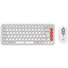 Logitech POP Icon Combo tastiera Mouse incluso Universale Bluetooth AZERTY Francese Arancione Bianco