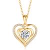 Jrêveinfini Cuore Collana Donna Oro Argento 925 Mamma Lunga Amicizia Maestra Mamma e Figlia, Cuore Pendente Anallergici Nichel Gioielli Regalo Donna Compleanno Valentino Anniversario Natale