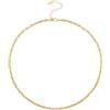 KOOUNUATA Collana Choker con Catena a Link in Oro 18K per Donne e Ragazze Collana Corto Regolabile a Catena Intrecciata Gioielli Minimalisti per Donne 16"