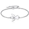 Jrêveinfini Angelo Custode Bracciale Donna Ragazza Bambina Argento 925, Regalo Cresima Comunione Bambina, Personalizzato Bracciale Portafortuna Donna Amicizia Mamma Figlia Sorella Maestra Zia
