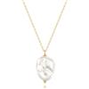 KOOUNUATA Collana Pendente con Perla Barocca in Oro 18K per Donna Collana Lunga Regolabile con Catena Sottile Gioielleria Artigianale in Strati