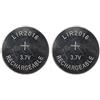 Girafus, 2 batterie a bottone LIR2016, 3,7 V, 20 mAh, ricaricabili LIR 2016, 3,7 V, 20 mAh, sostituisce batterie a bottone CR2016, ad esempio per scheda madre, calcolatrice, generatore, batterie a