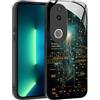 YUXING Cover per Vivo V50 Lite 5G/4G - Abstact Art Geometry Pattern Antigraffio Vetro Back Cover, Custodia Antiurto Antiscivolo Sottile (Cyberpunk)