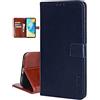COQUE Custodia per Realme 8i/RMX3151, Custodia per portafoglio in pelle con paraurti in silicone Custodia per carte con chiusura magnetica Custodia per portafoglio per Realme 8i/RMX3151-Blu
