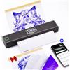 vretti Stampante Per Tatuaggi, Stampante Stencil Tattoo con 5 Pezzi di Carta Trasferimento, per Artisti e Principianti, Compatibile con Smartphone & PC