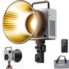 NEEWER Luce Video LED 80W con Batteria 72Wh e Adattatore PD 100W, Controllo APP/2,4G, Mini Luce Continua COB Bicolore Portatile da Studio, 25500lx/1m 2700-6500K, Dimmer 0-100% CRI95+ 13 Scene, HB80B