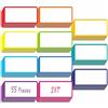 SpriteGru Etichette magnetiche con nome, 55 pezzi, cancellabili a secco, riutilizzabili, in 11 colori, per lavagne bianche, armadietti, frigoriferi, scuola, ufficio, casa (ognuno misura 5,1 x 2,5 cm)