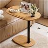 Zuxbolf Tavolino Laterale a Forma di C Regolabile in Altezza 40-80cm,Tavolino Laterale da Divano Girevole a 360° per Soggiorno, Bagno o Camera da Letto (40 cm x 22 cm)