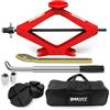 IMAYCC - Kit cric a forbice per auto da 2,5 tonnellate, universale, con cuscinetto in gomma, strumento portatile per cambio pneumatici con chiave per dadi ruota, kit di emergenza per SUV e MPV